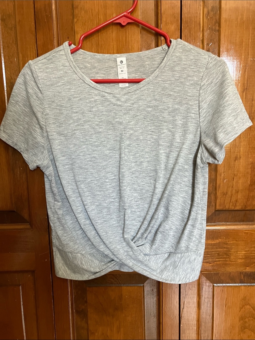 Women's Short-Sleeve Twist Front Tee; worn once &FREE hair clip OR earrings:)